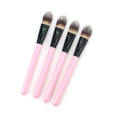 Custom logo pink mask makeup brush/ foundation makeup brush/ BB cream make up brush with wooden handle